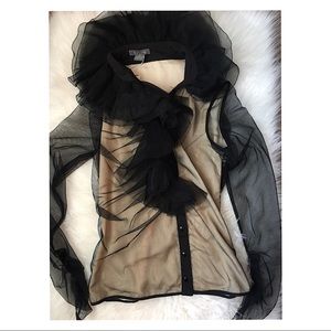 Garcia  Sheer long sleeve blouse